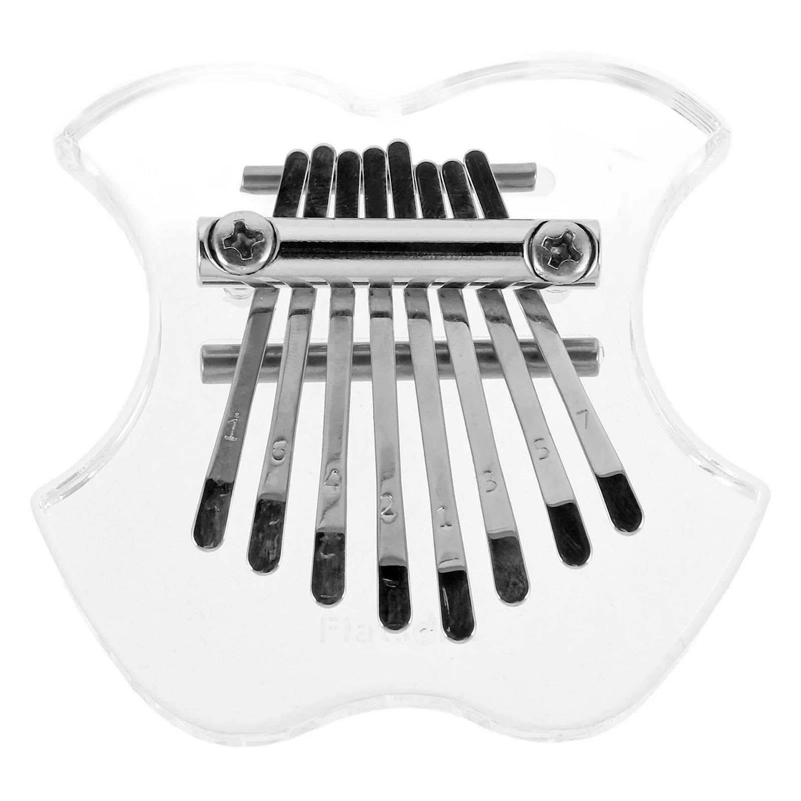 Pianino Kciukowe Kalimba 8-klawiszowy Akrylowy Kciukowy Fortepianowy Kieszonkowy Elektroniczny Kalimba Mini Przezroczysty Palec