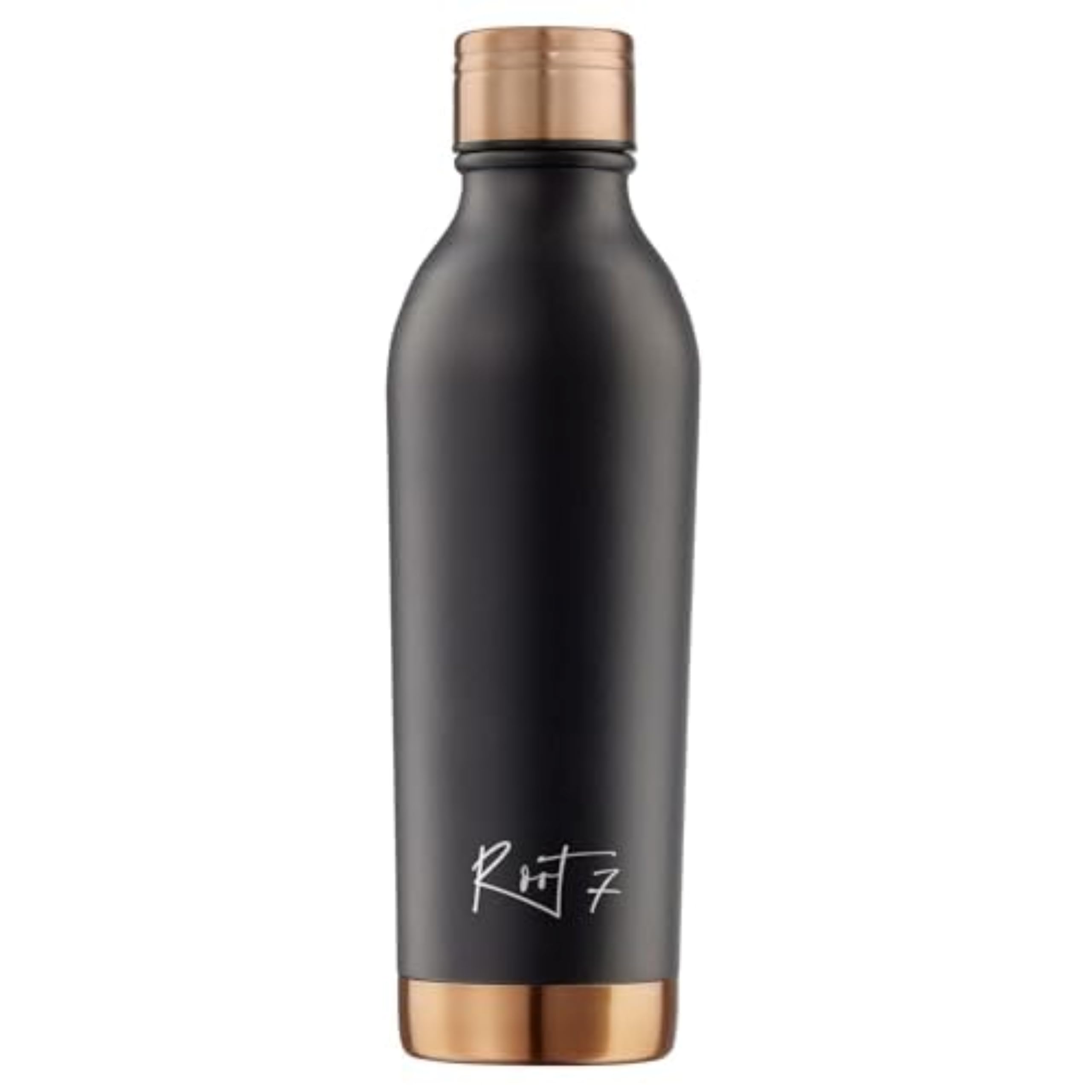 Root7 Bottle | Stainless Steel Water Bottle | VIP Black Split 500 ml | Double Walled & Copper Insulated | Reusable Thermal Flask | BPA Free, Leak - Proof Bottle | Cold for 30 Hours & Hot for 20 Hours
