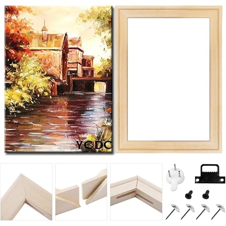 YCDC Solid Wood 16x20 Canvas Frame: Transform Your Art with Premium Pine Precision