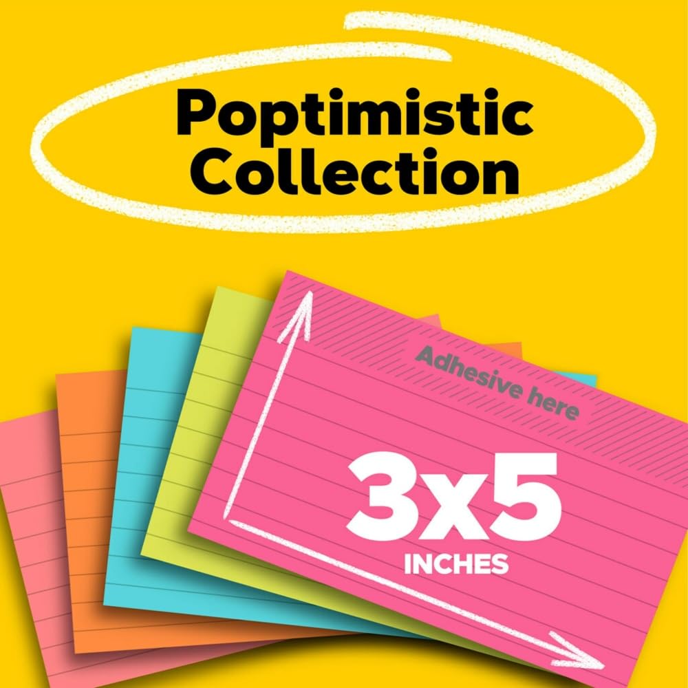 Original Pads in Capetown Colors, 3 x 5, foderato, 100/Pad, 5 Pads/Pack, Sold AS 5 pad