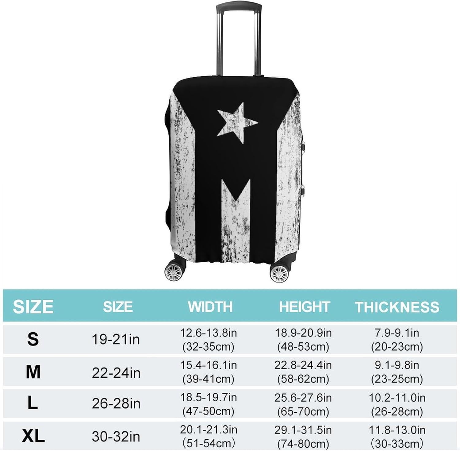 PR Rico Flag Travel Luggage Cover Suitcase Protector XL