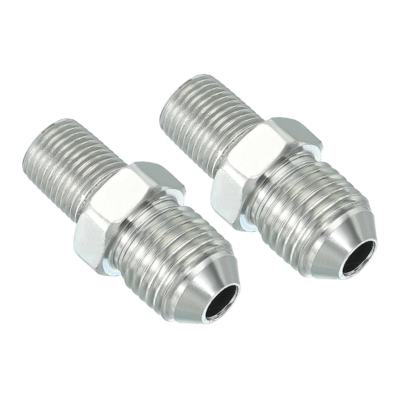 PATIKIL Pipe Adapter Connector 1/2" Male 74° Flare JIC x 1/8" Male 2pcs