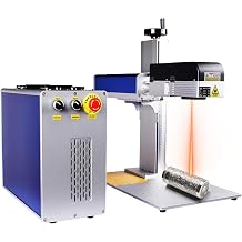 3D Marking Machine, 100W/200W/300W JPT MOPA 3D Fiber Engraving Machine with D80 Rotary Axis for All Metal 100W