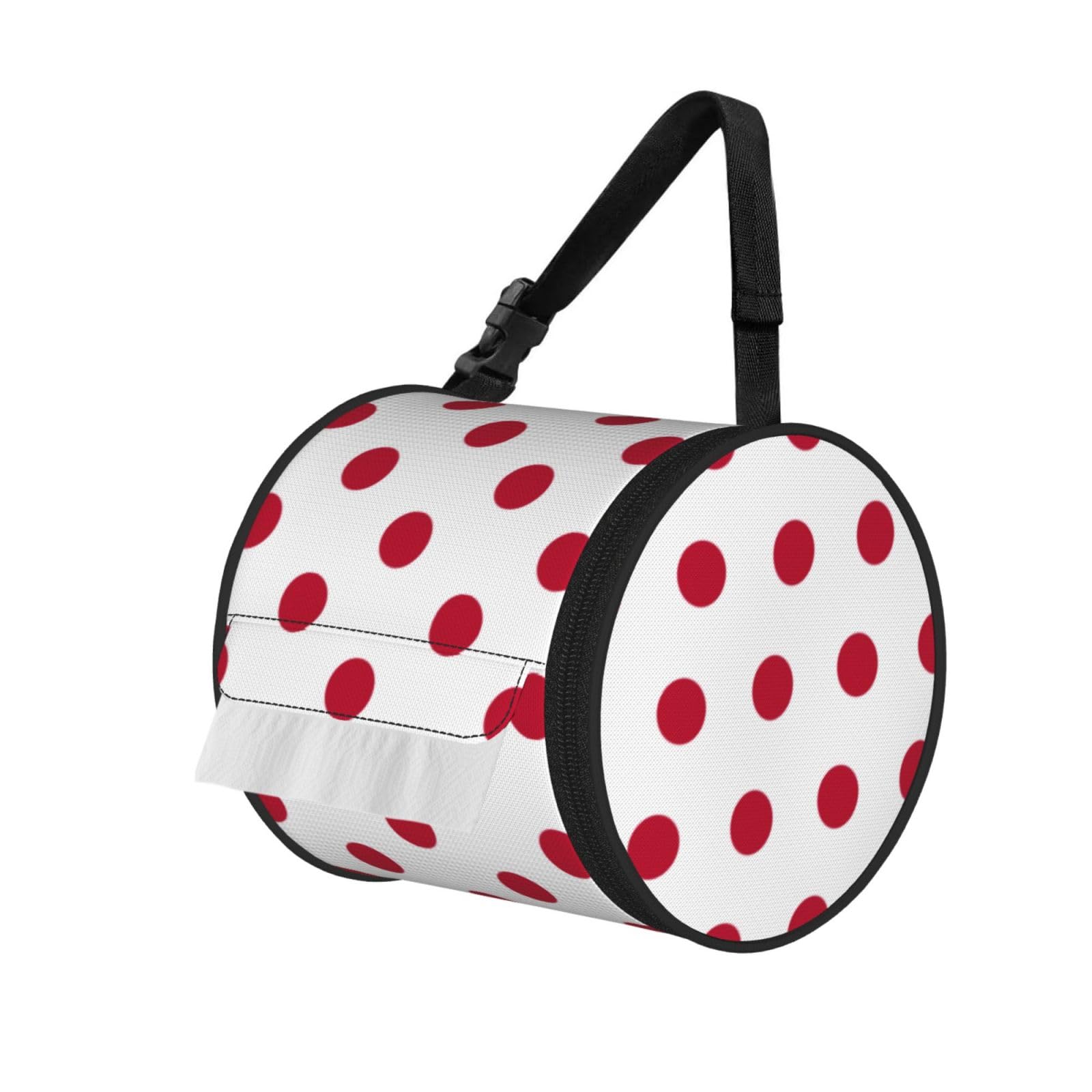 Japanese flag Printed Adjustable Roll Paper Holder, Snap Buckle Oxford Cloth Tissue Bag for Home Office Car
