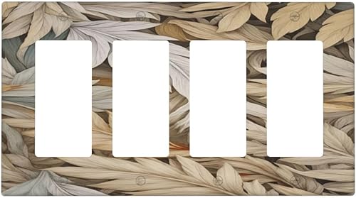 Miniatura 131 de Cubiertas Decorativas de Arte para Interruptores de Luz, Hojas de Otoño, Placa de Pared de Palanca Individual, Cubierta Decorativa de Interruptor,