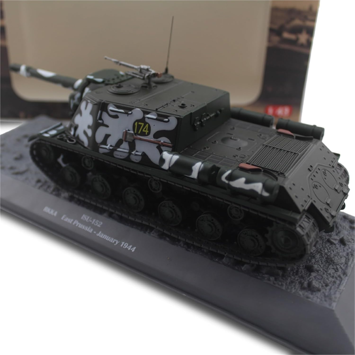 スケールモデル 1/43 ソビエト ISU-152 RKKA 重突撃砲 自走砲 シミュレーション戦車 金属製おもちゃの車 ダイキャス