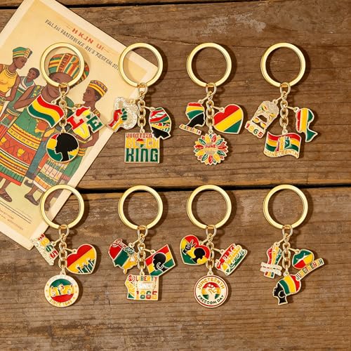 Porte-clés Juneteenth lot de 8 pour trouver un cadeau culturel authentique et durable - 2