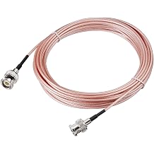 Yuslao BNC kablosu 50 Ohm BNC uzatma kablosu 25ft d k kay p BNC erkek BNC erkek RG316 koaksiyel kablo radyo taray c  anten analiz r  g venlik CCTV kamera