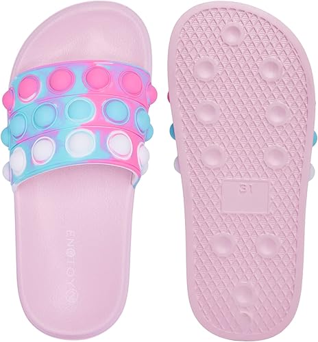 Miniatura 5 de Engtoy Sandalias para niños y niñas, unisex, ligeras, antideslizantes, puntera abierta, cómodas, para ducha, playa, divertidas sandalias