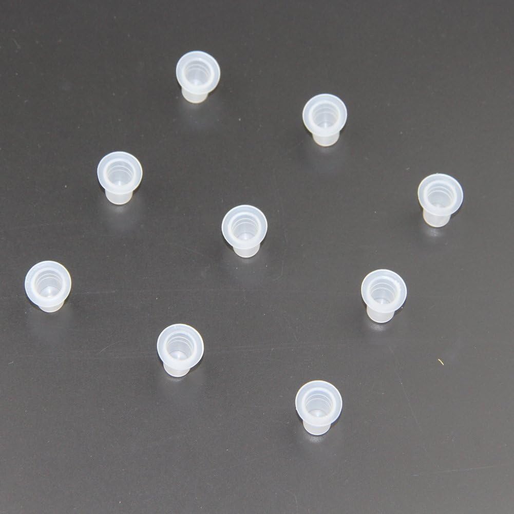Tattoo Ink Caps Cups,500PCS Small Plastic Tattoo Ink Cups Microblading Makeup Tattoo Pigment Ink Caps 9mm Ink Caps for Tattoo Ink - Image 5
