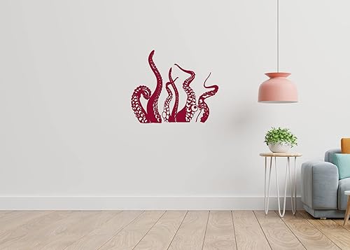 Miniatura 3 de Wall Decals Vinyl Decal Sticker Home Interior Design Mural Sea Ocean Animals Octopus Tentacles Bathroom Kids Nursery Baby Room Decor KT80 (28 in x