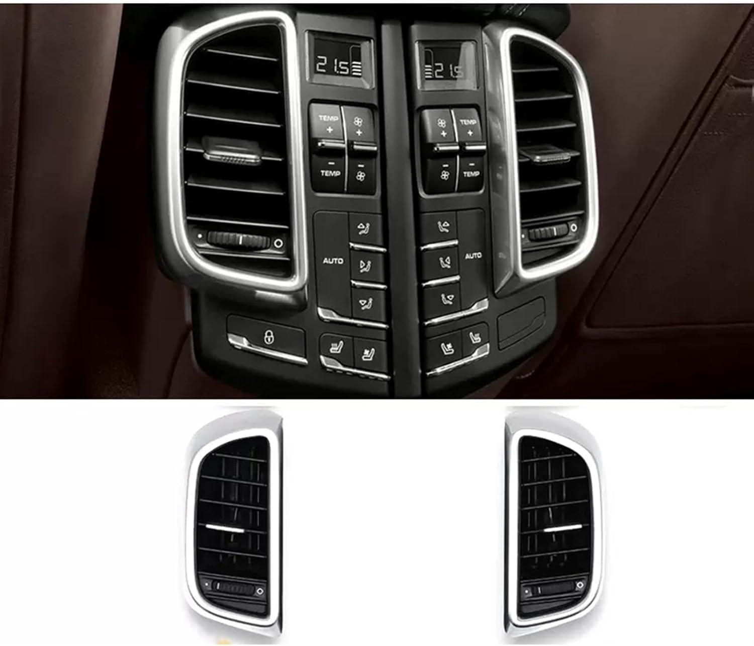 Auto LHD Front Rear Left Right Air Conditioning Outlet Air Vent Compatible with Porsche Cayenne 2011 2012 2013 2014 2015 2016(6pcs Whole Set)