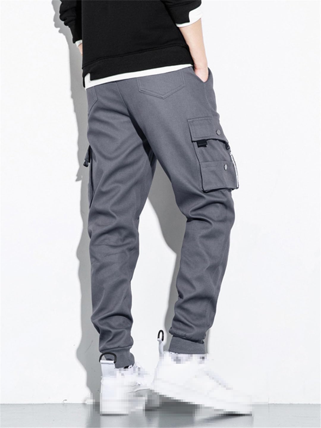Vogrtcc Pantaloni Cargo Multitasche da Uomo Pantaloni da Jogging Taglie Forti Pantaloni Casual in Cotone