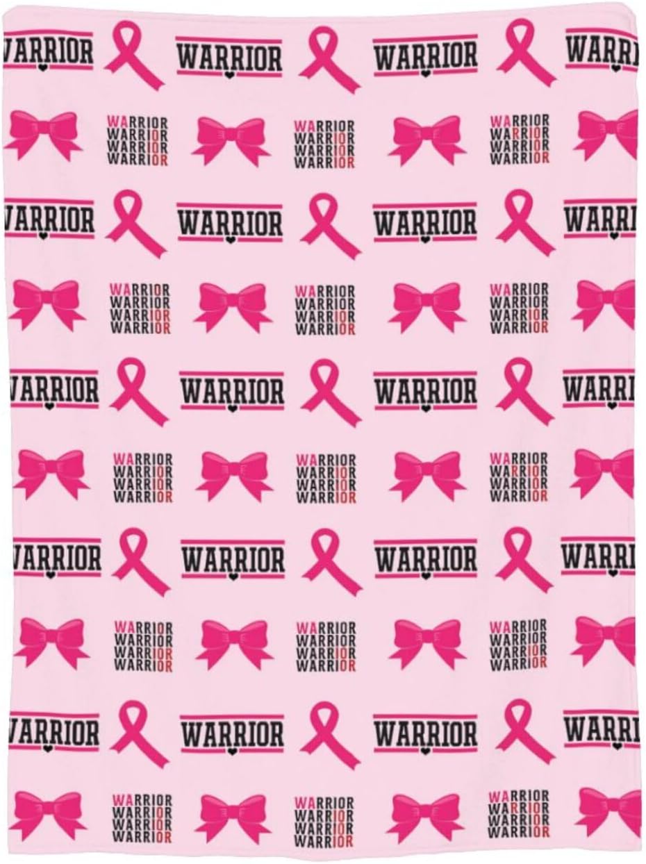 Breast Cancer Awareness Blanket for Women Breast Cancer Survivor Throw Blanket Pink Ribbon Soft Cozy Fleece Fuzzy Stuff Plush Flannel Gifts for Girls Adults 40''x50'' - Image 9