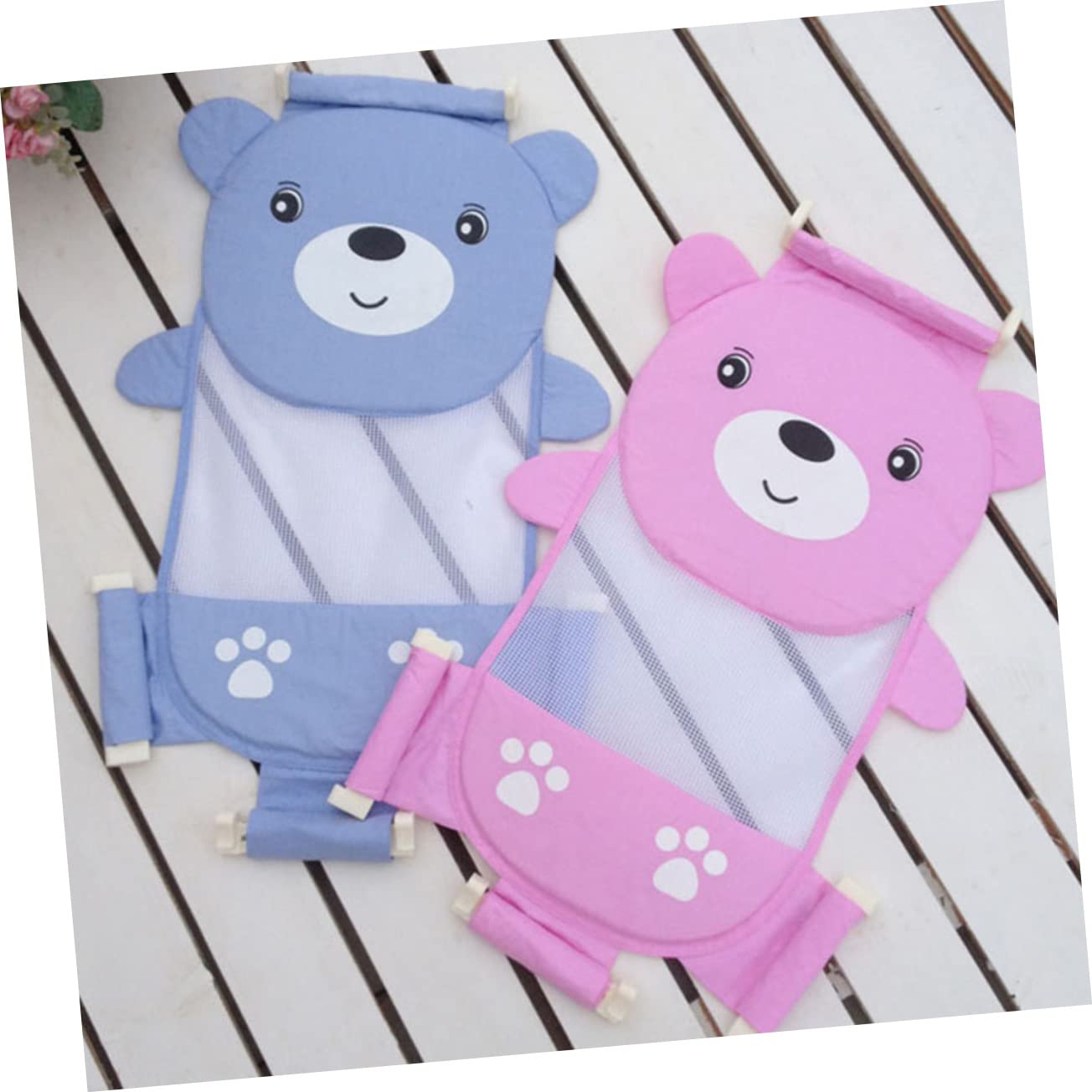 TOYANDONA 3piezas Cojín De Baño Ajustable Para Bebés De Soporte Para Bañera Seguro y Transpirable Para Baño De Recién Nacidos