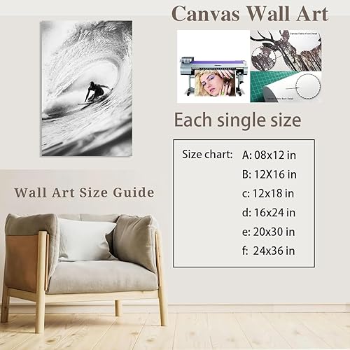 Miniatura 2 de Póster vintage de surf, arte de olas costeras, arte de pared de playa, pintura de olas grandes, deportes extremos, impresiones en lienzo para el