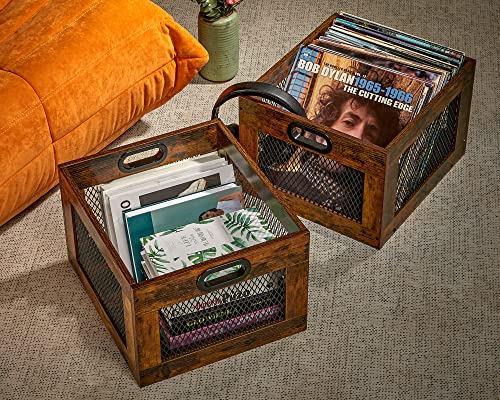 3IngSeagulls 2 Pack Albums Storage for Vinyl Records, Durable and Reliable Record Crates for Vinyl, Lp Record Storage Boxes Cube Record Holder Organizers，Easy to Assemble…… - Thumbnail 5