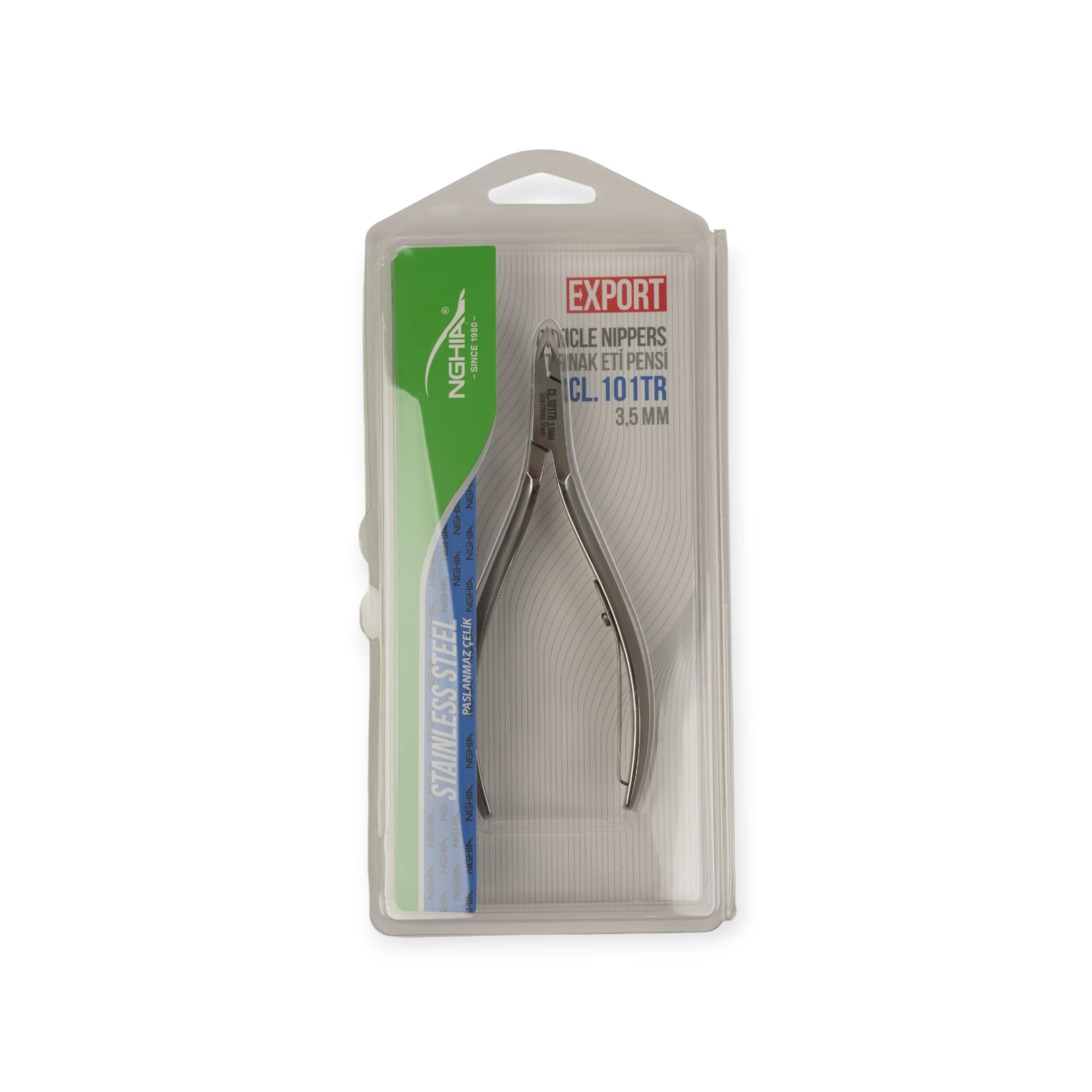 NGHIA CL-101 Profesyonel Tırnak Eti Pensi 3.5 mm – Paslanmaz Çelik Kütikül Pensi, İnce Uçlu Hassas Manikür Aleti
