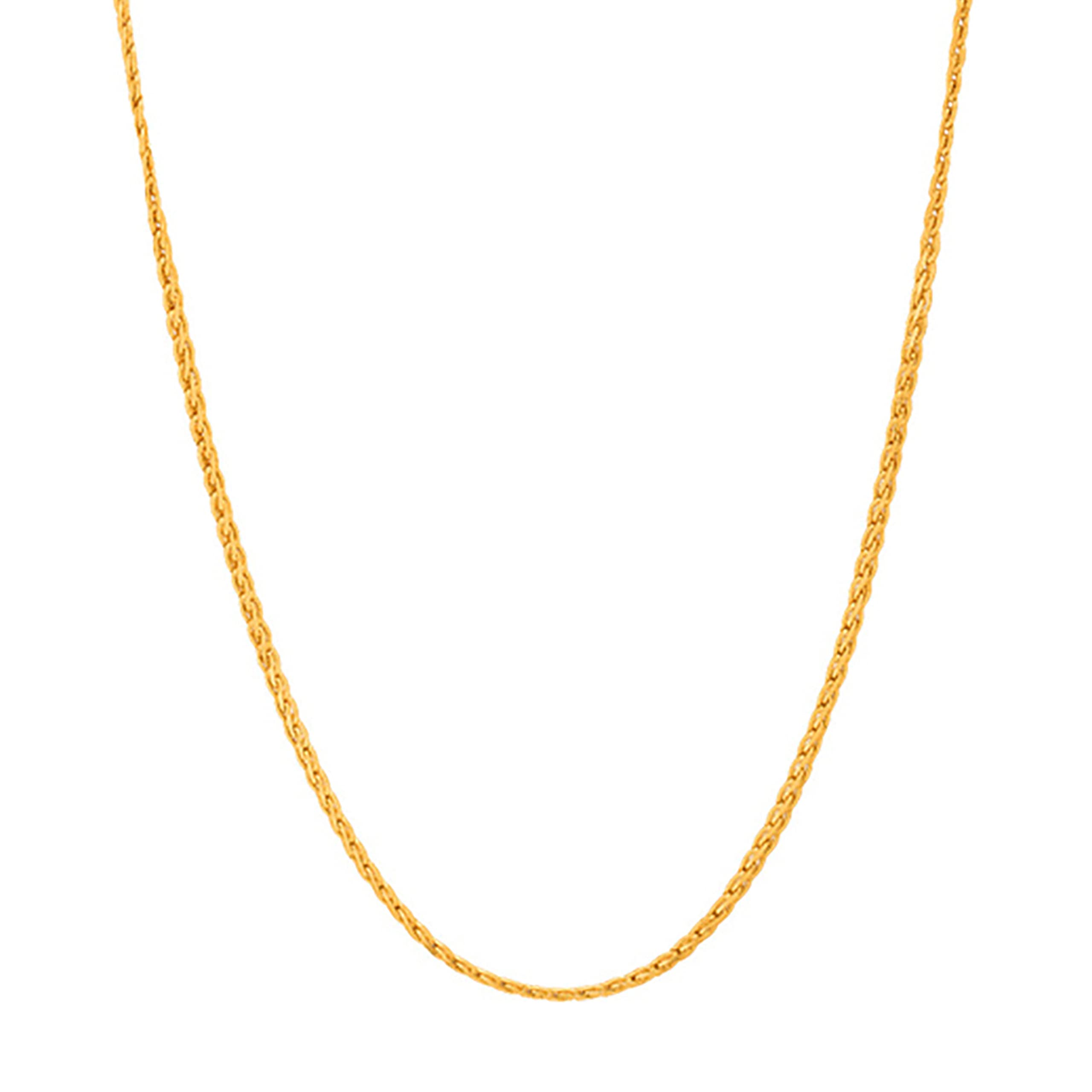 Gold Plated Necklace Jewellery Neck Chain For Men Women Girls Boys Wedding Jewelry Gift (FF387)