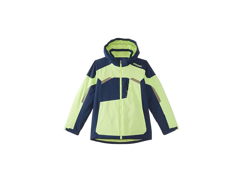 Spyder Kids Leader Jacket (Big Kids) (Lime Ice) Boy's Clothing INTERNATIONAL SHIPPING