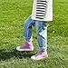 FUNCOO PLUS Girls Light Up Shoes Toddler Canvas Sneakers Kids High Top Fashion Shoe, Unicorn, Little Kid Size 11