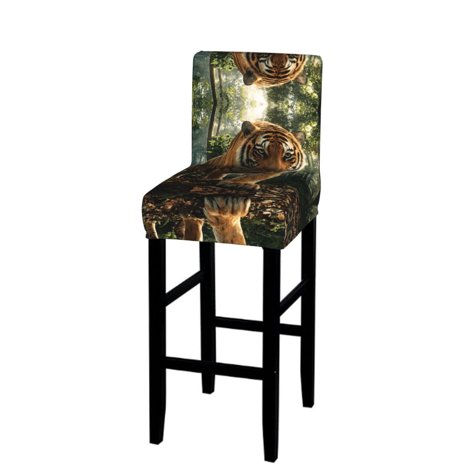 CNTDBU Tiger King Walk Bar Stool Cover-Stretchy Chair Slipcover for Kitchen