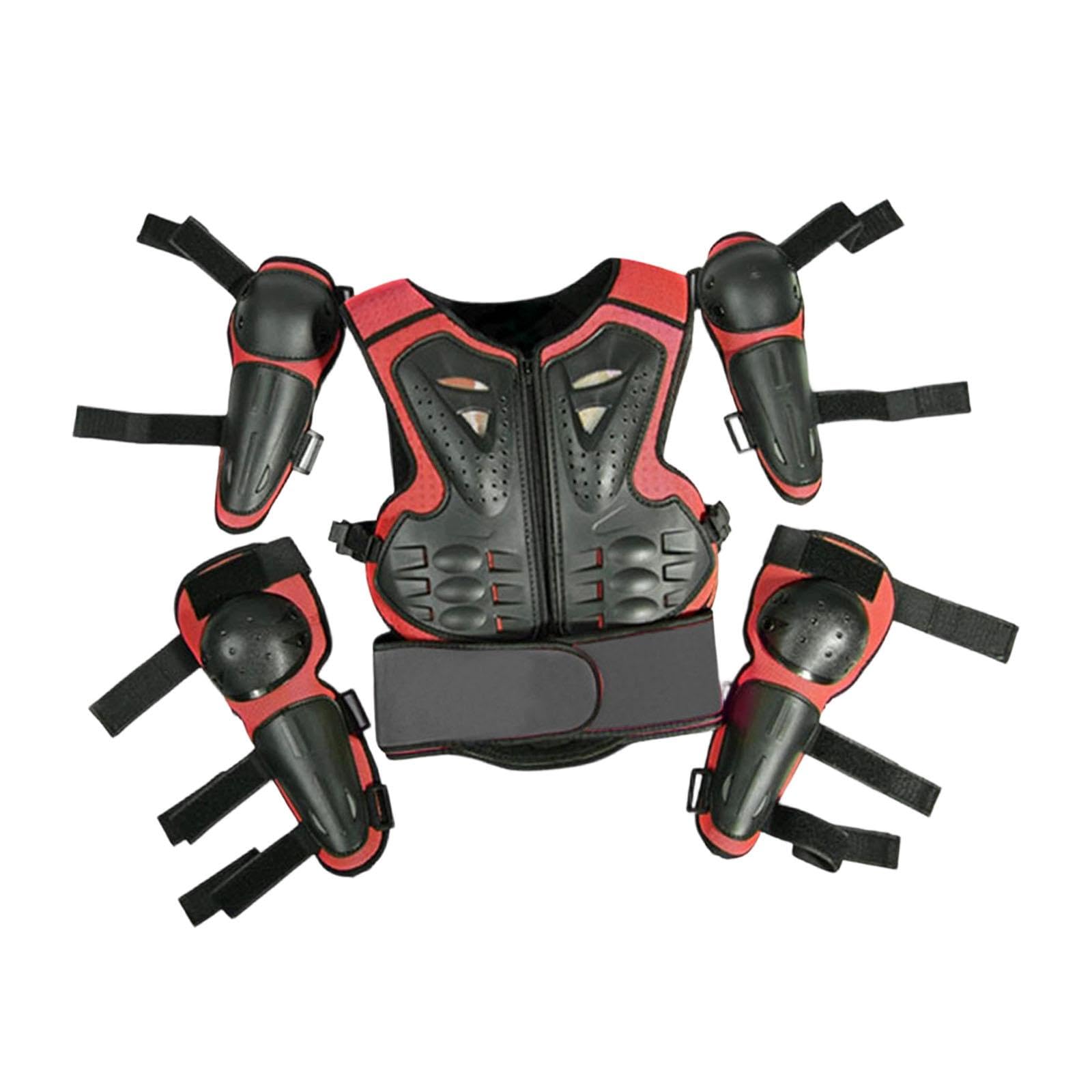 Tuta da per Bambini, Abbigliamento da, Resistente agli Urti, Attrezzatura per Motociclisti, Rosso