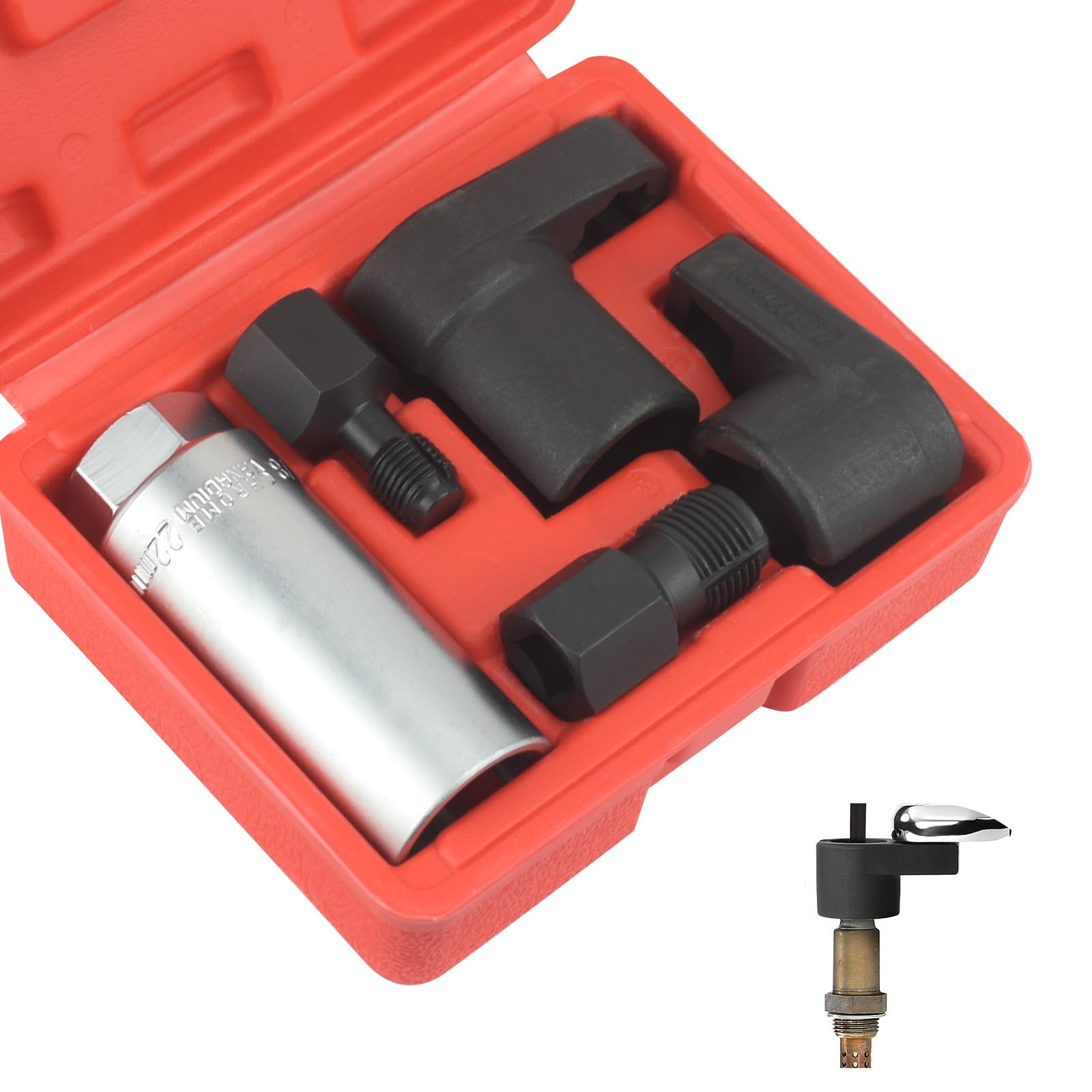 BIGP 5 Pcs Lambdasonden Schlüssel Nüsse Set, Lamdasonde Werkzeug und Gewindereparatur Satz, Autoreparatur-Werkzeug