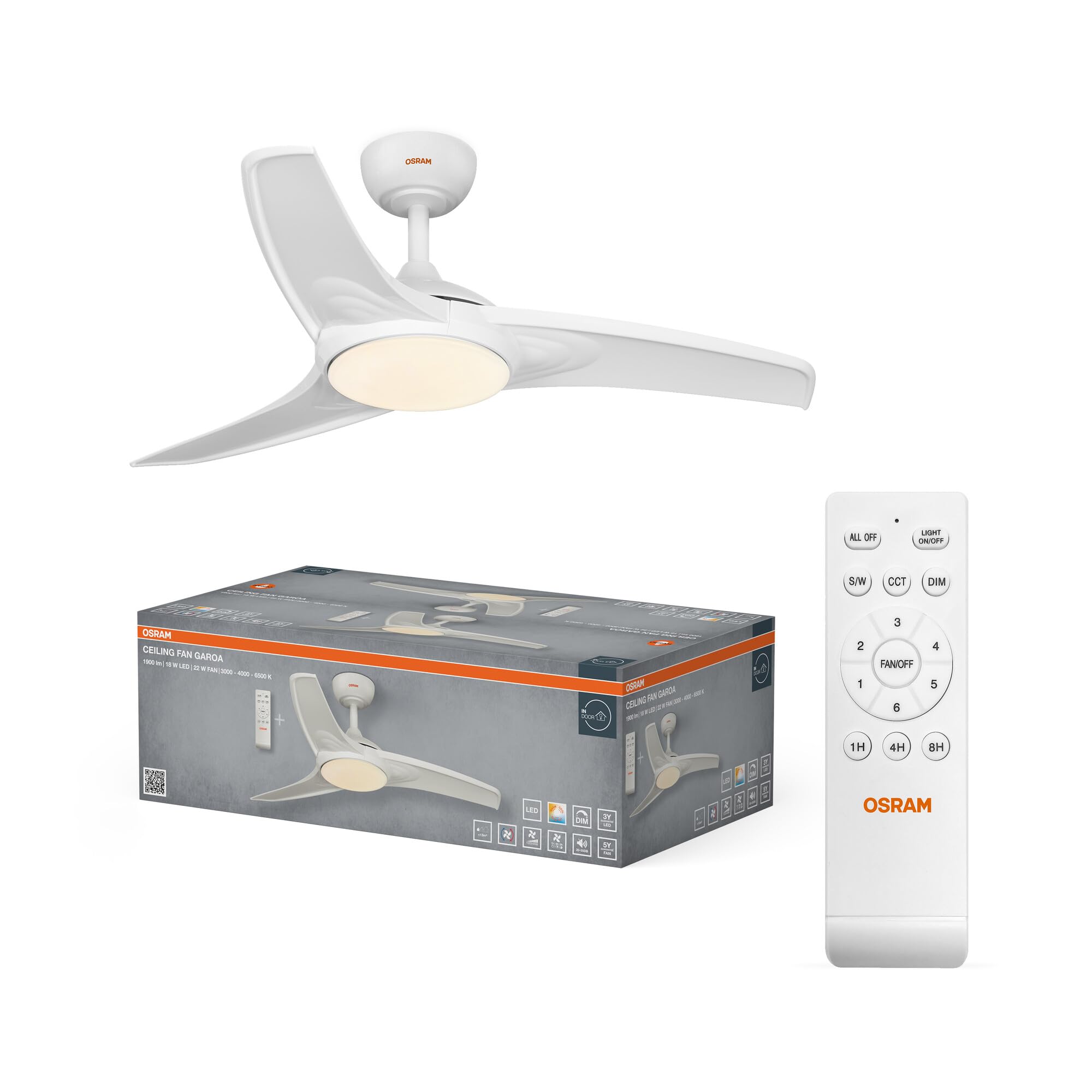 Osram Ceiling Fan Garoa 1065mm 40W CCT