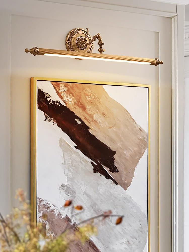 Oświetlenie łazienkowe Lampa toaletkowa do łazienki Retro LED Lampa toaletkowa nad lustrem(Antique copper color,75cm)