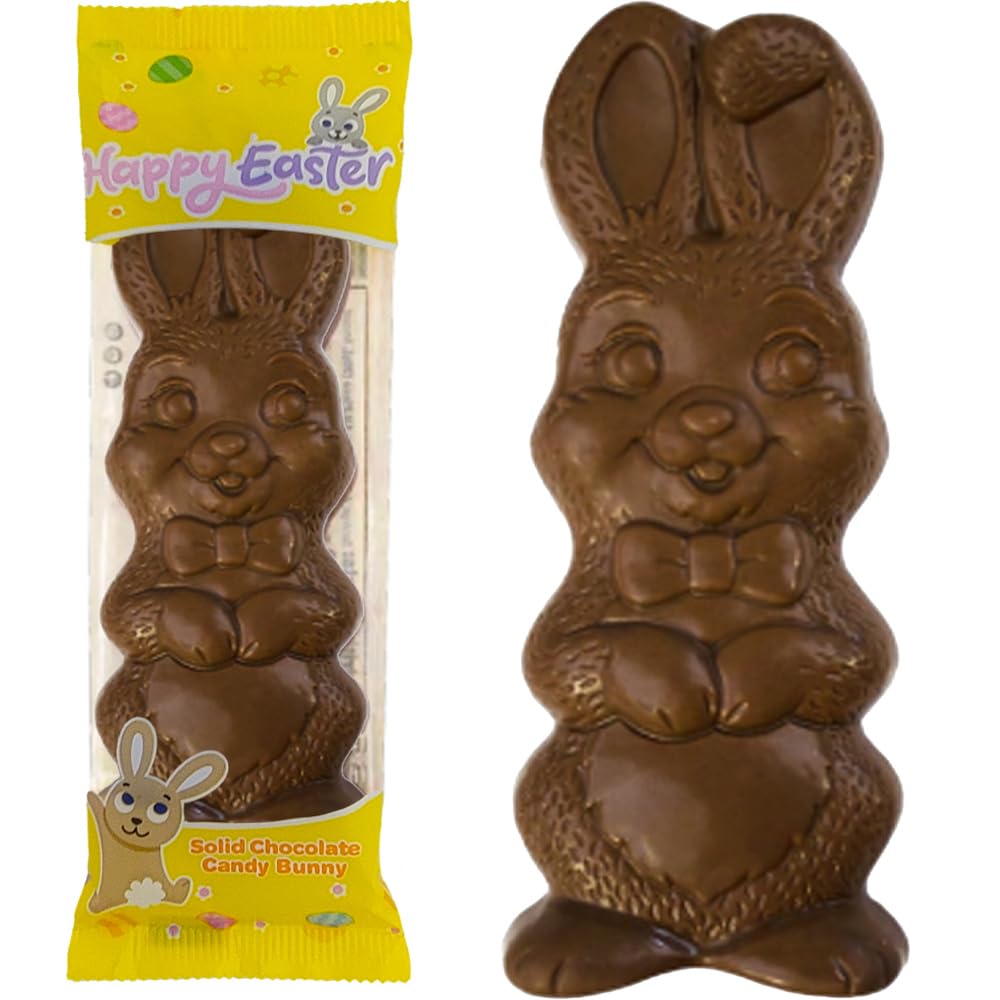 Fruidles Easter Bunny Rabbit Milk Chocolate Bunnies, Individually Wrapped, Kosher Certified Dairy, 4 Oz (Single-Pack) - Large