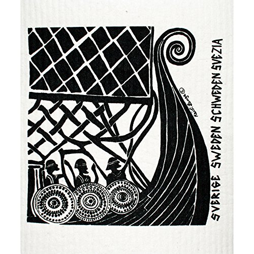 ScandinavianShoppe Swedish Dishcloth - Leif Eriksson Viking Ship