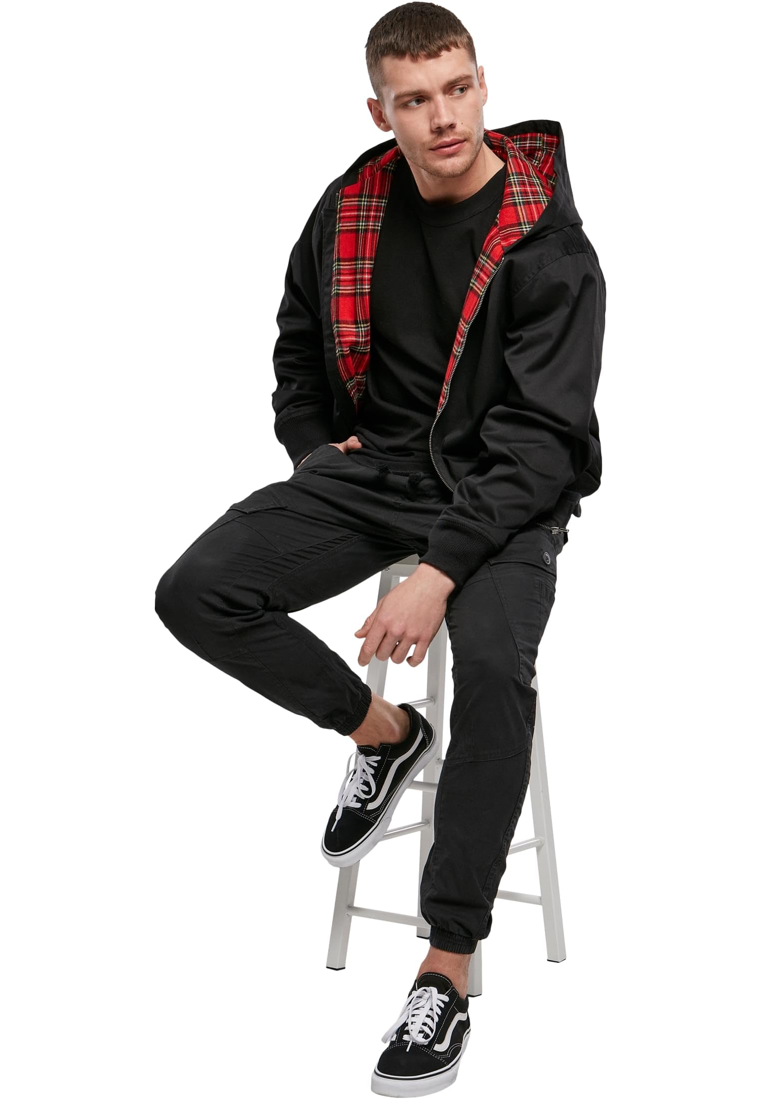 Brandit M?ska kurtka Lord Canterbury, czarna, 4XL, Czarny - Hooded, 4XL