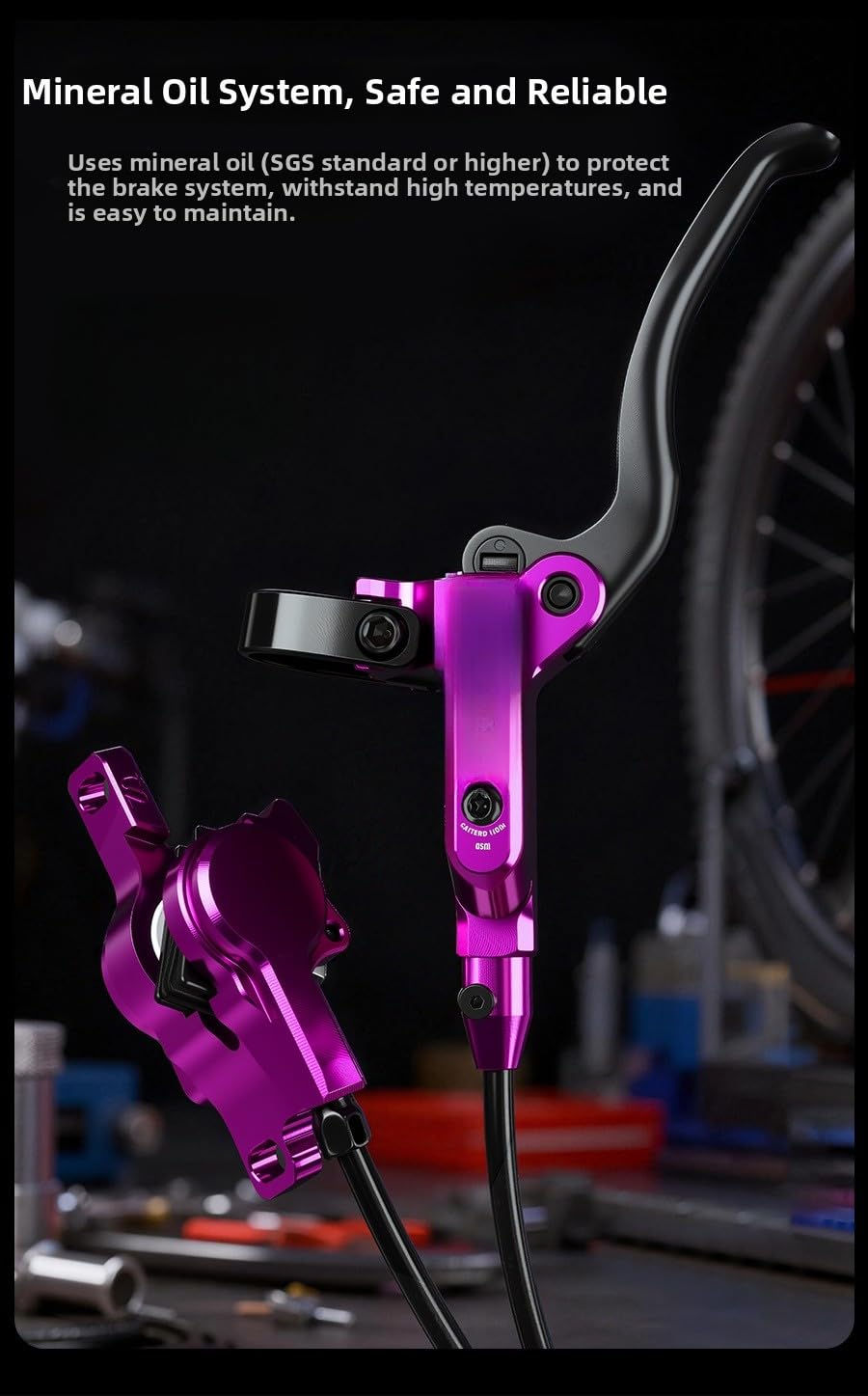 Mountain para bicicleta de freno de disco de doble pistón para