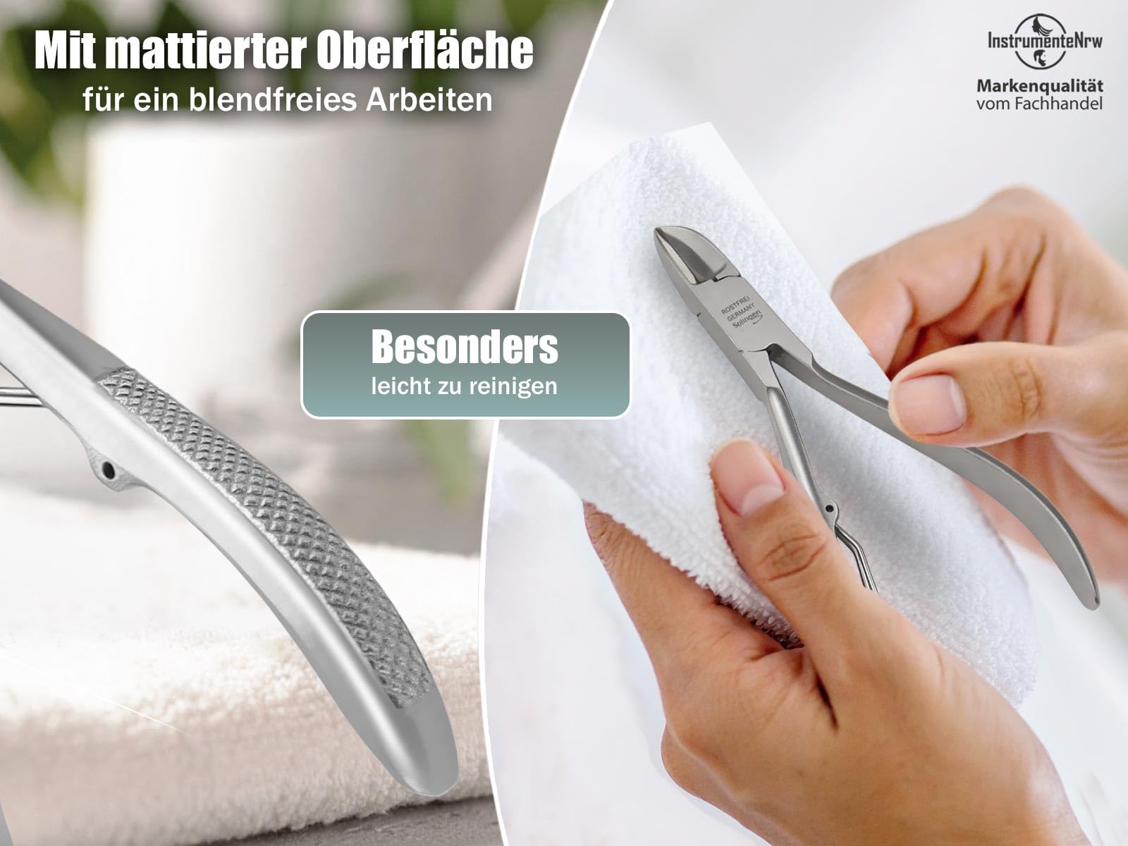 Nagelzange Solingen Fußnagelzange Edelstahl Rostfrei Made in Germany Pediküre Zange zum Schneiden der Finger und Fußnägel 13 cm
