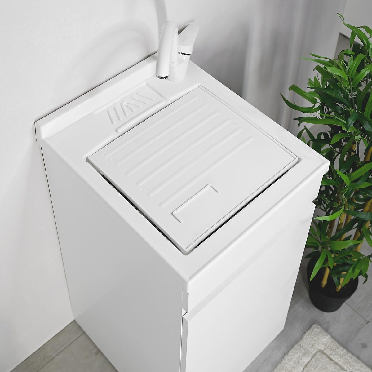 Ceramica Tuscia ZARA Mobile Lavatoio Lavanderia con Vasca in Resina PP (45x50)