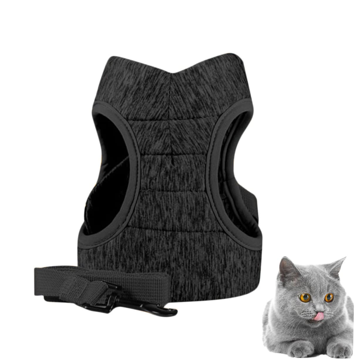 HEMOTON Lightweight Cat Comfortable and Breathable Vest for Cats Escape Design Easy Walking and Travel Grey