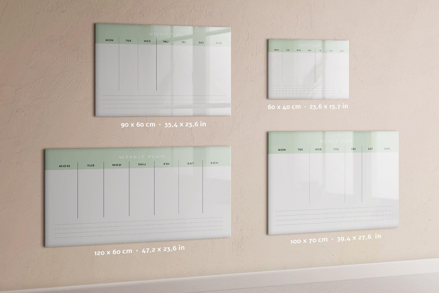 Lavagna in Vetro Magnetica con Accessori | Magneti Potenti, Pennarello e Gomma Inclusi | Ottima per Casa, Ufficio e Scuola - 120x60 - Agenda settimanale