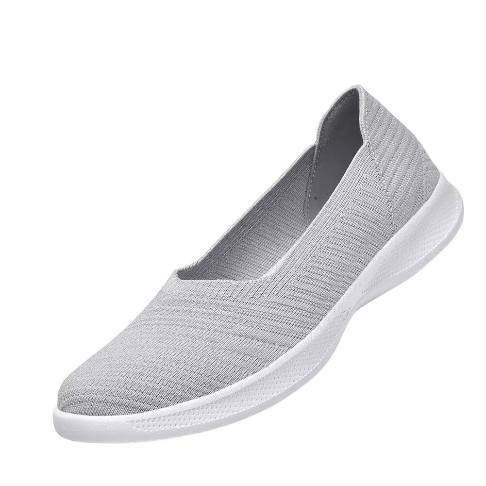 Konhill Loafers Damen Bequeme Flache Casual Ballerinas Schuhe Lässige Fasion Slip On Walkingschuhe Weit