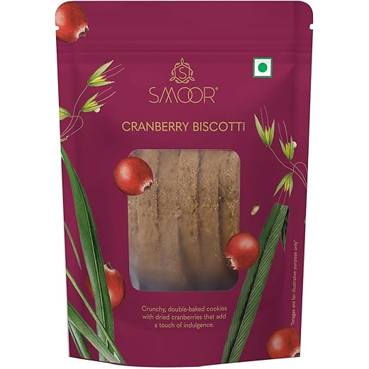 Cranberry Biscotti Pack of 3 50g