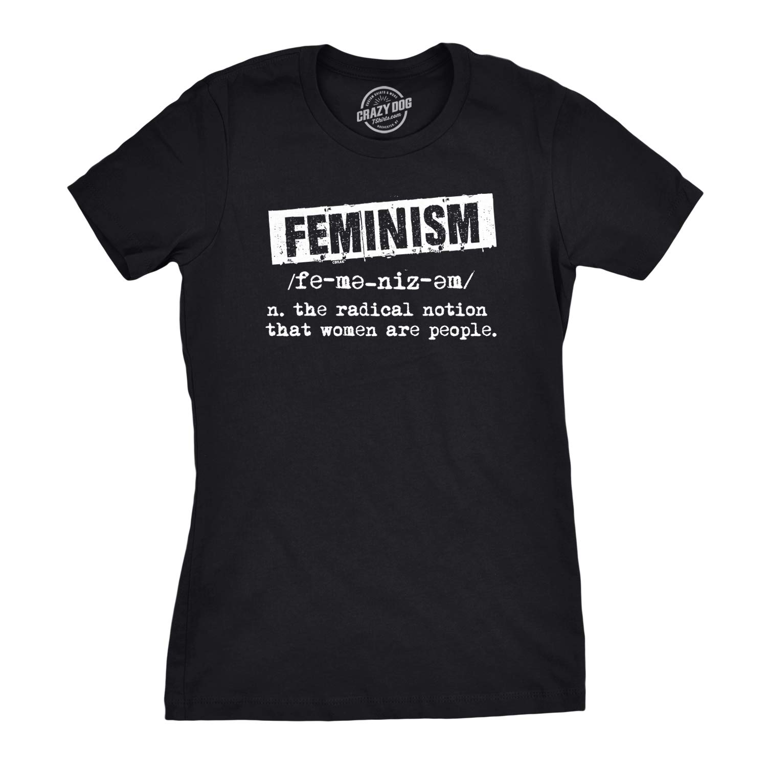 Crazy Dog T-ShirtsWomens Feminist Definition Cool Empowerment T-Shirt for Ladies