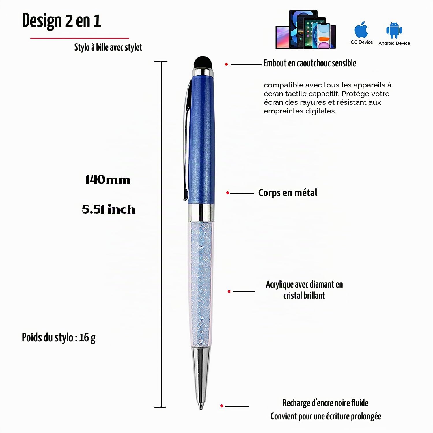 Stylos d'affaires personnalisés Stylos d'écriture fantaisie gravés avec nom ou message, nom de l'équipe, numéro de téléphone Pour la journalisation et l'écriture de bureau