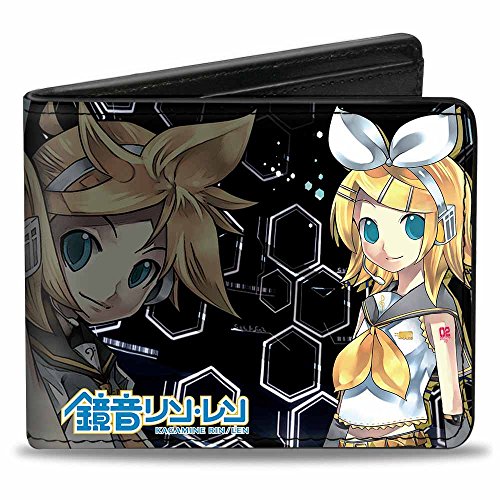 Buckle-Down mens Buckle-down Pu Bifold - Kagamine Rin + Kagamine Len Poses/Honeycomb Black/White Wallet, Multicolor, 4.0 x 3.5 US Buckle-Down mens Buckle-down Pu Bifold - Kagamine Rin + Kagamine Len Poses/Honeycomb Black/White Wallet, Multicolor, 4.0 x 3.5 US