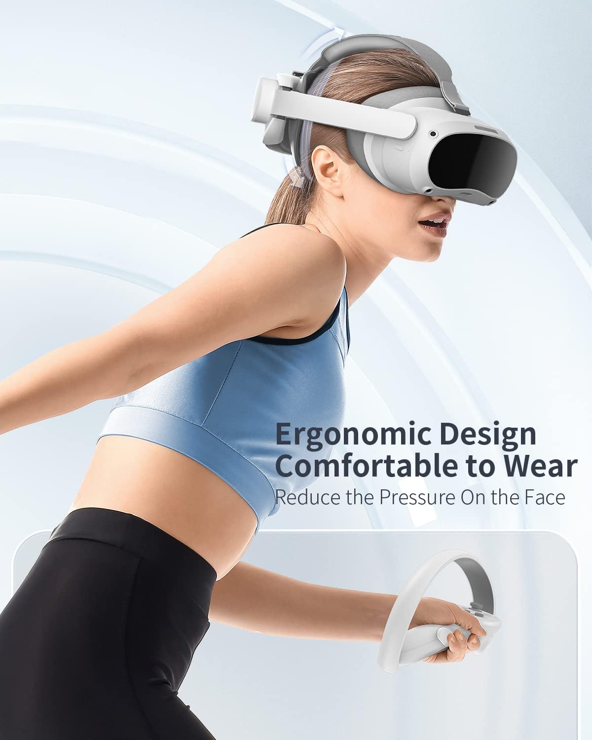ZYBER Aktualisierter Kopfgurt für PICO 4 VR-Zubehör, breiteres und dickeres Design, verstellbares Headset, kompatibel mit Pico4