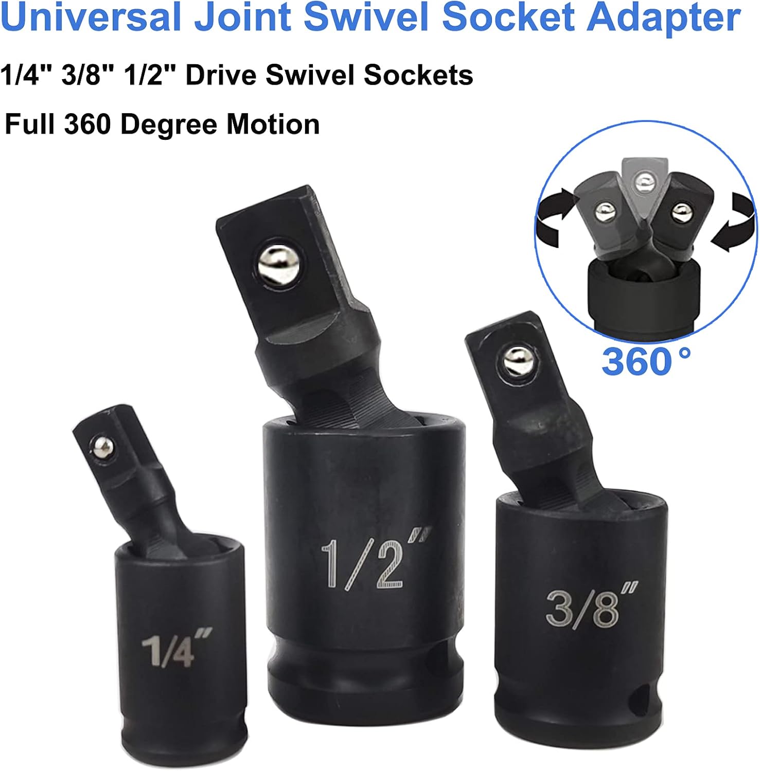 11pcs Impact Adapter and Reducer Set and Universal Joint Swivel Socket Adapter Set BigaMart