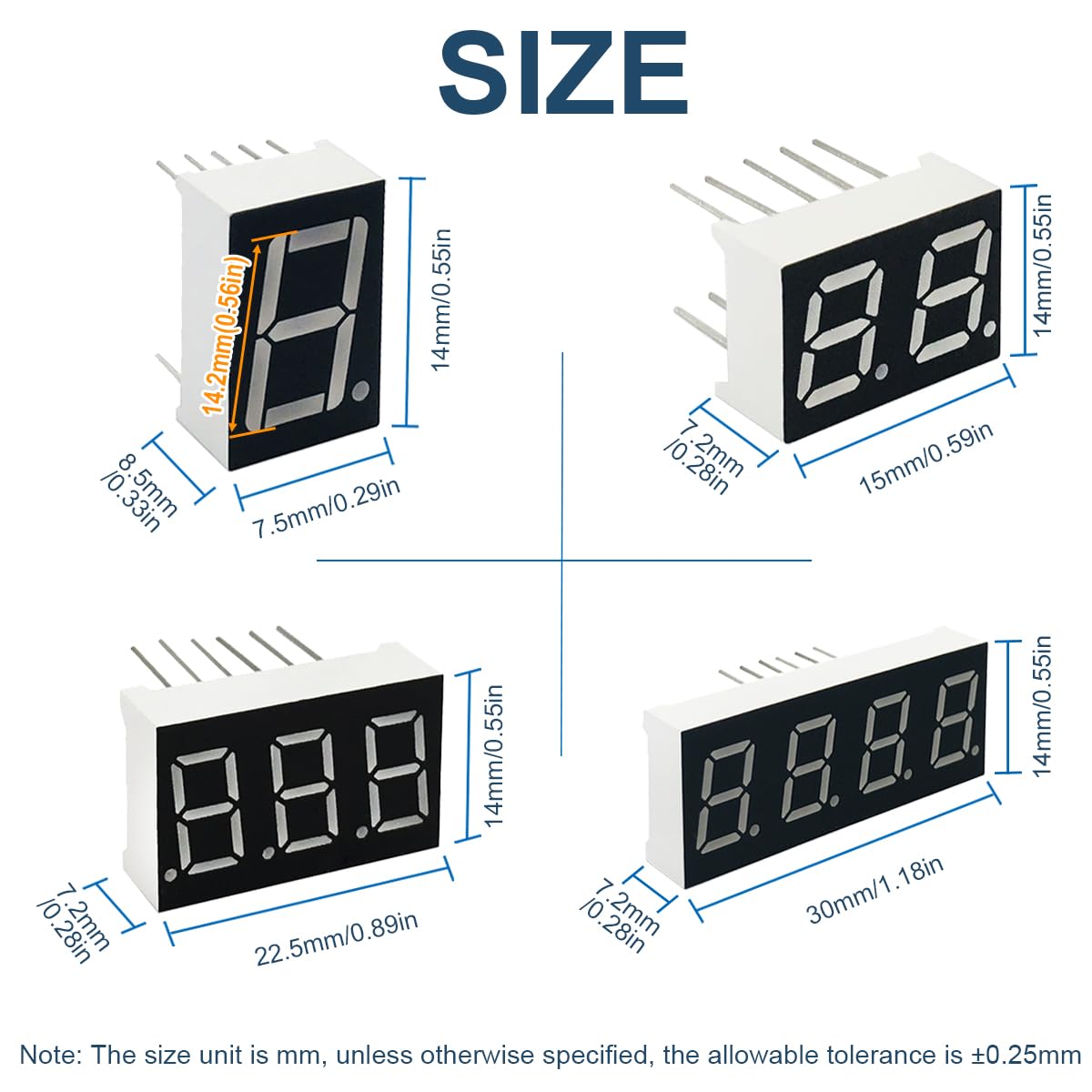 10 sztuk anody Common 10-Pin 12-Pin 7 segmentów 1 bit 2 bit 3 bit 4 bit 0,56 cala czerwone diody LED cyfrowe rura z mostkami wtykowymi