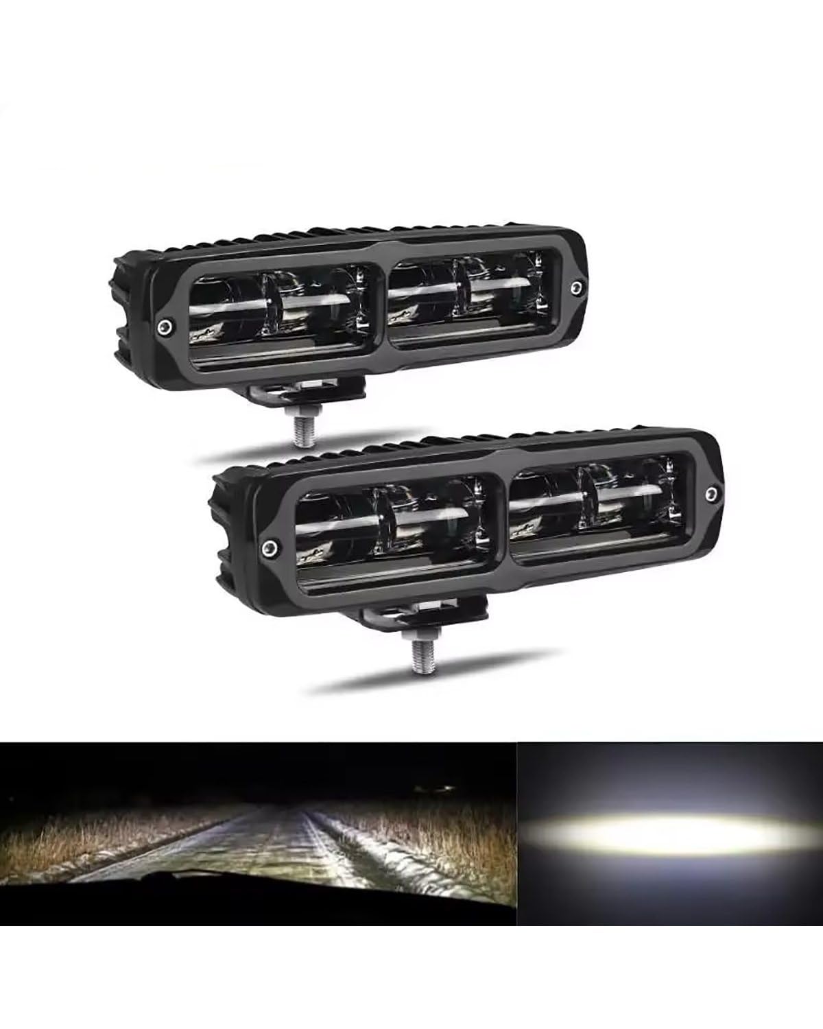 Faro Del Motociclo Barra Luminosa A LED Per Moto Da 20 W, 6 Pollici, Faro Bianco, Luce Lavoro, 12V/24V, Per Fuoristrada, SUV, ATV, Barca, Pick-up, Quad Faro Motocicletta(1pc White Light)