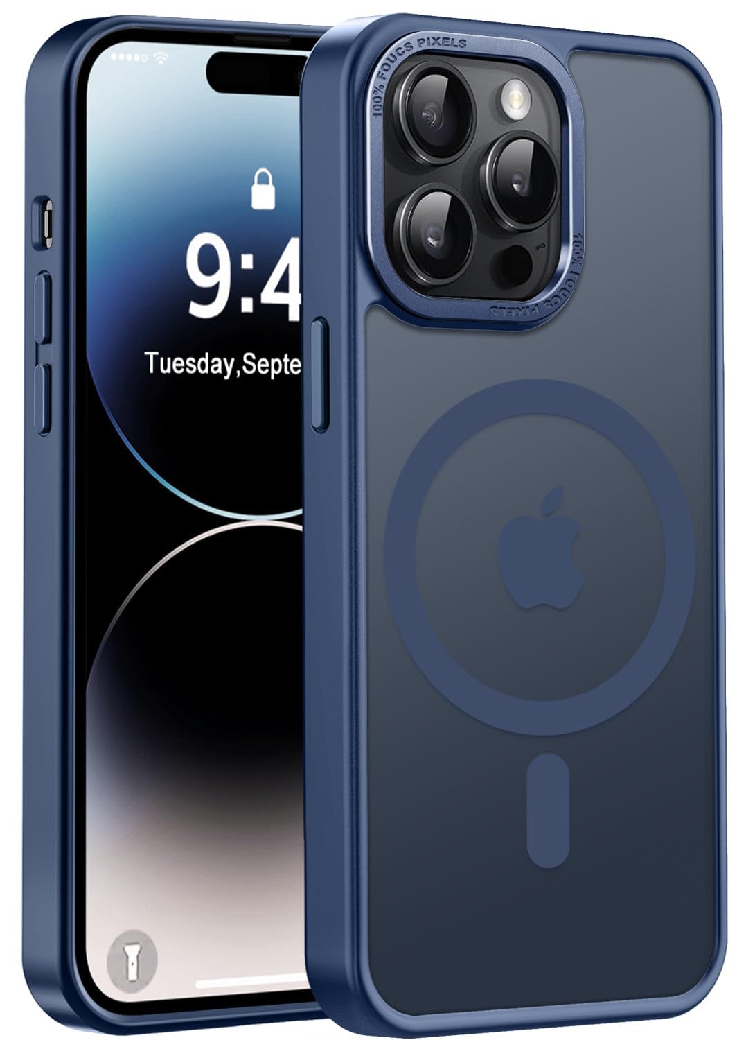 Newfuture Designed for iPhone 14 Pro Case with Magnetic [13 FT Military Drop Protection] [Compatible with Magsafe] Slim Translucent Matte Shockproof