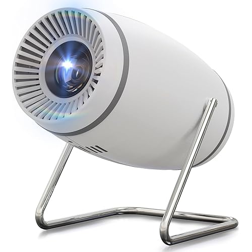 Projector, Mini Projector with WiFi and Bluetooth, 4K 1080P Support Portable Projector 270° Rotatable 130'' Screen Movie Projector Auto Keystone Compatible with Smartphone/PC/Laptop