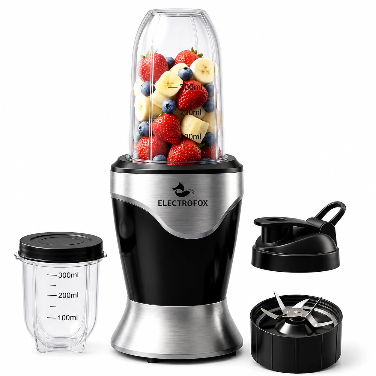 Electrofox ActiveBlend 2 Jar Pro Nutri Blender 750 W Juicer Mixer Grinder For Smoothies, Juice and Protein Shake (Active Blend Nutri | 2 Jars | Silver) 4 Years Warranty-image-11